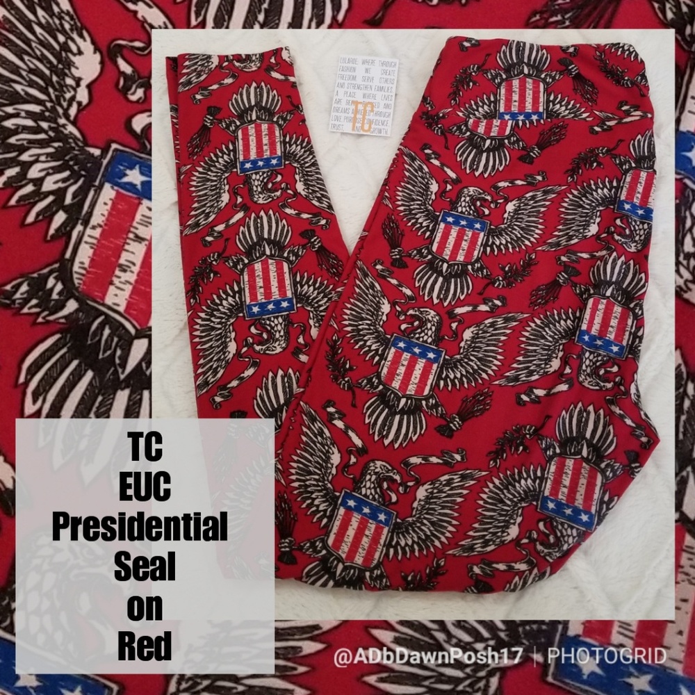 MAKE AN OFFER! Lularoe Leggings TC Eagles on Red